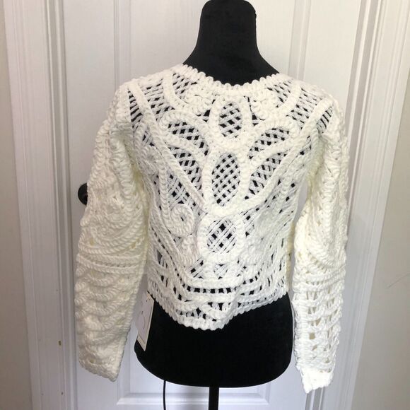 Commense White Crochet Cardigan - Picture 2 of 6